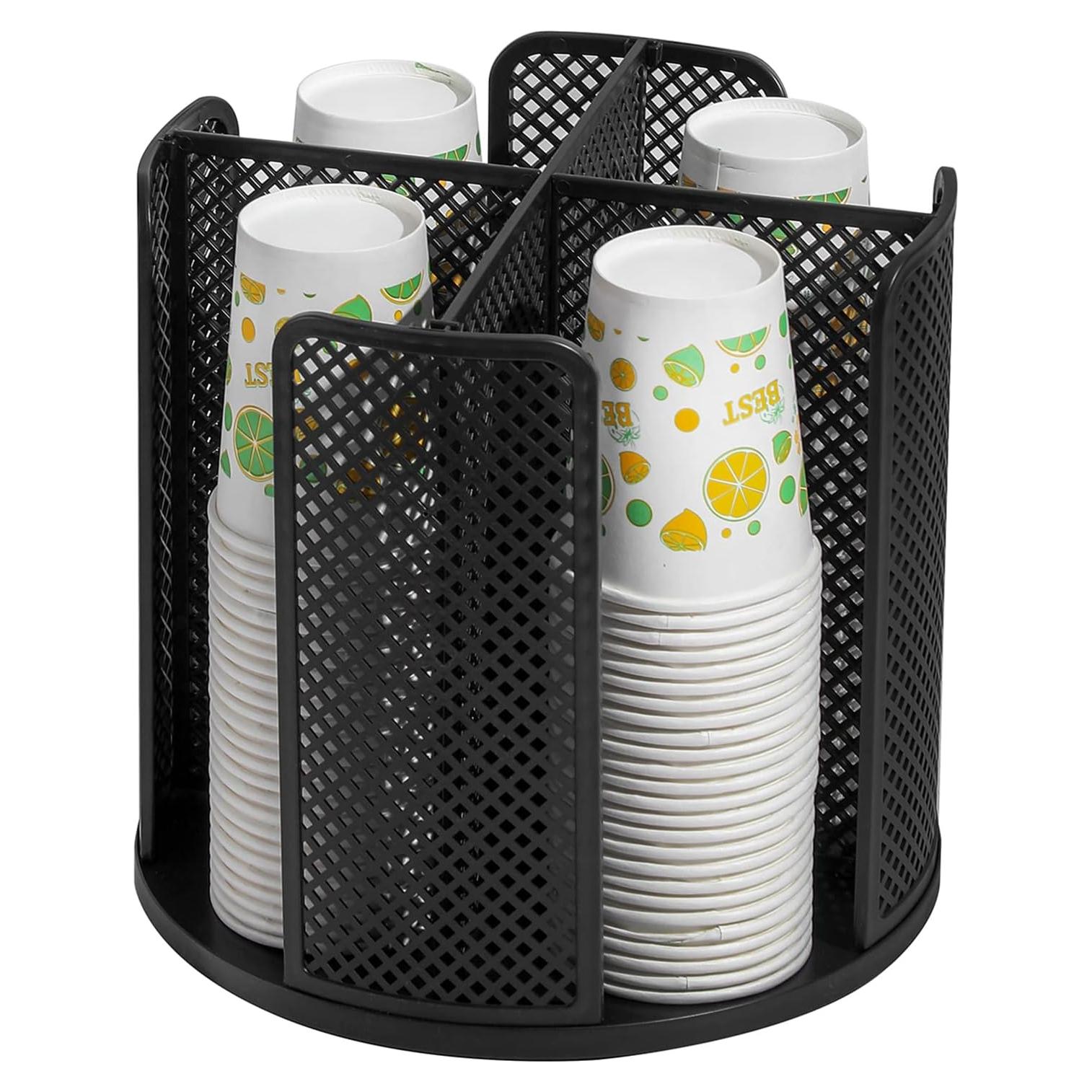 Soporte Organizador para Tazas de Plástico Heagoale - Negro