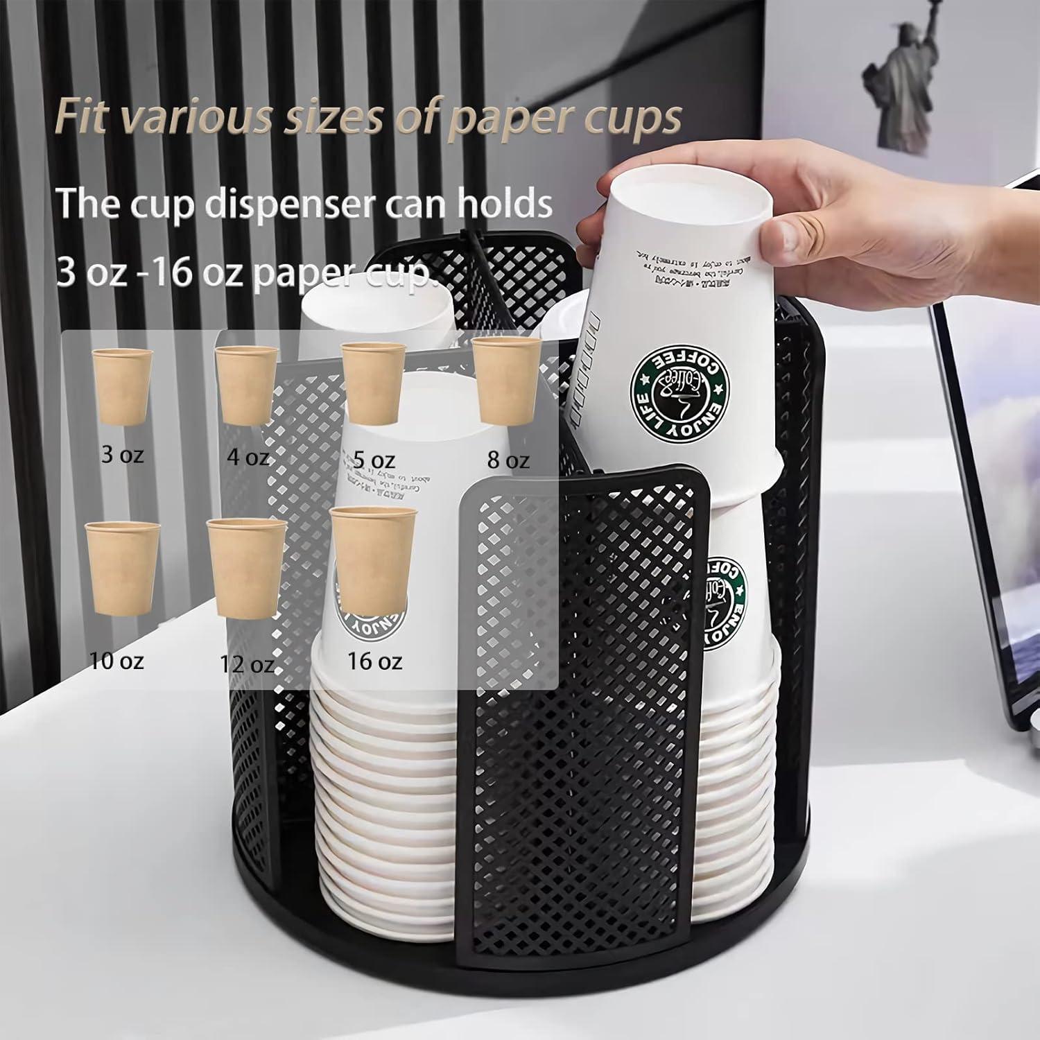 Soporte Organizador para Tazas de Plástico Heagoale - Negro