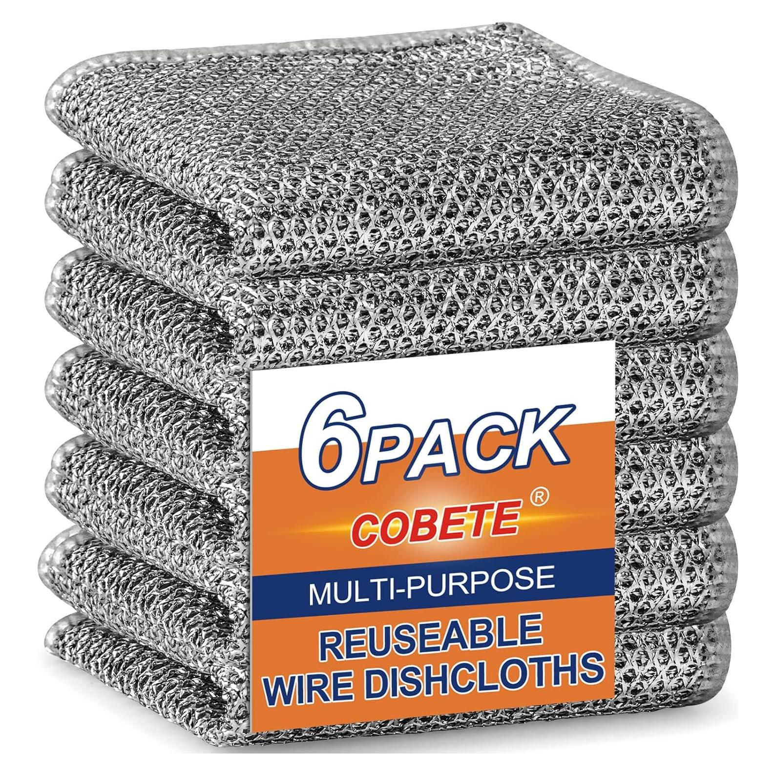 Paño de Cocina COBETE 20x20 cm Sin Rayones - Paquete de 6