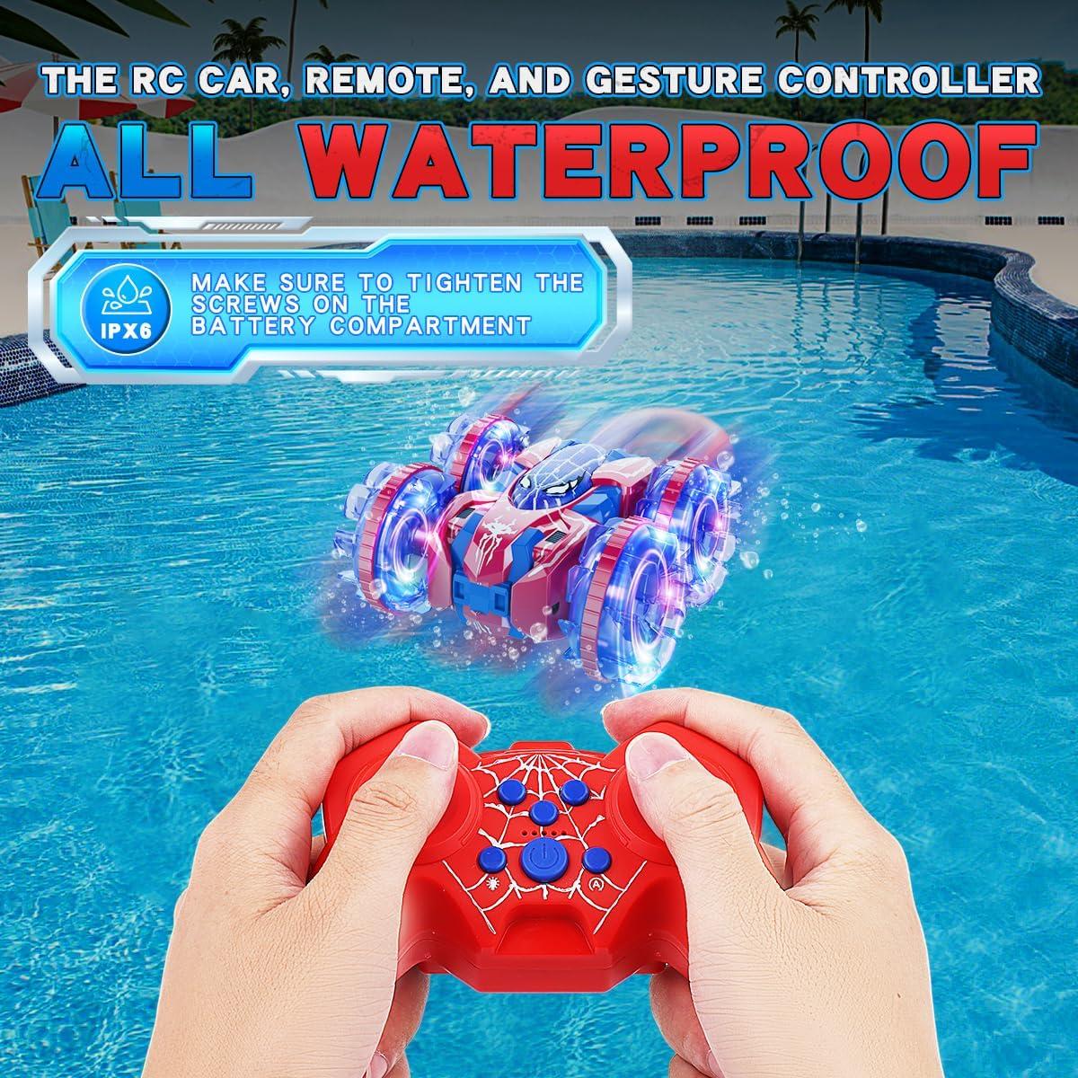 Coche RC Acuático 4WD Shantou 360° Luces LED Niños