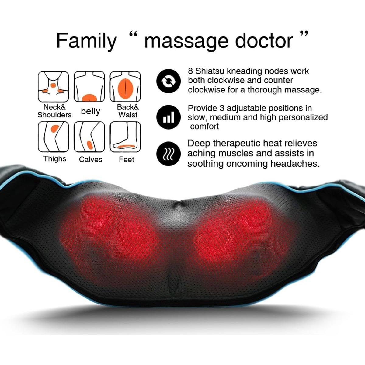 Masajeador Shiatsu Eléctrico Mo Cuishle con Calor 4D