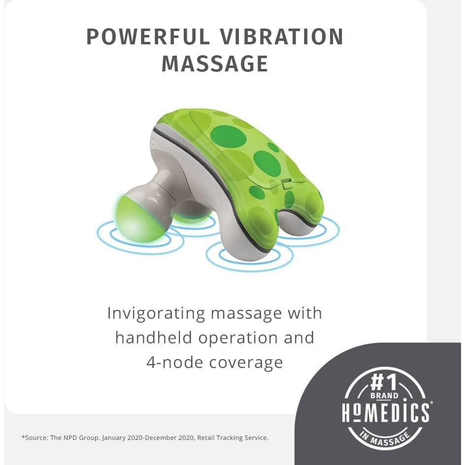 Masajeador de Mano Mini HoMedics Ribbit, Vibrante y Portátil