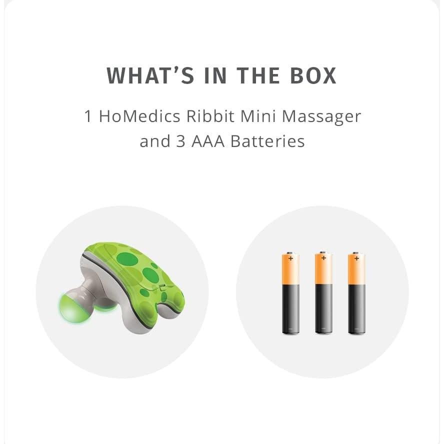 Masajeador de Mano Mini HoMedics Ribbit, Vibrante y Portátil