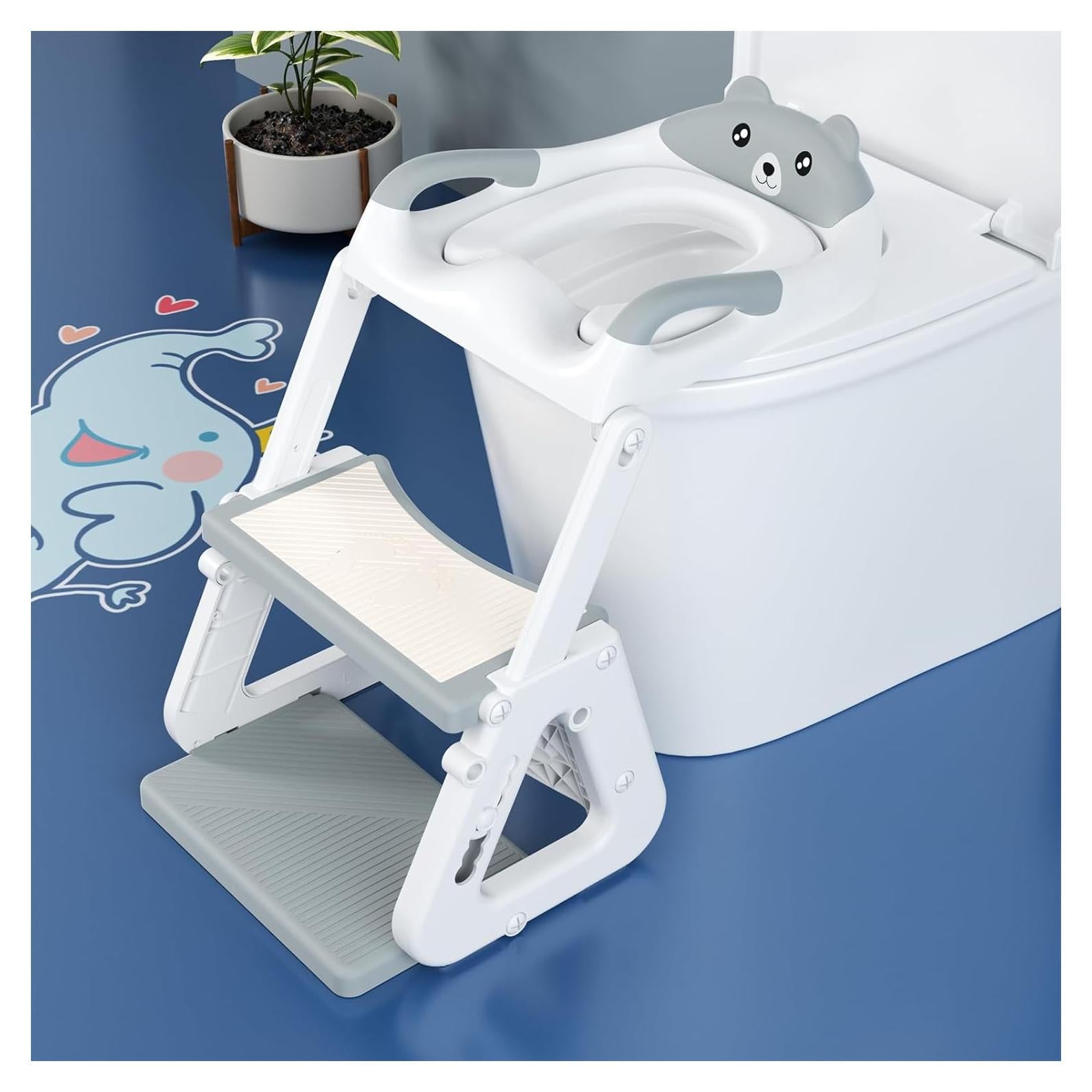 Asiento de Inodoro para Entrenamiento SOUL CHAT 2 Gris Ajustable