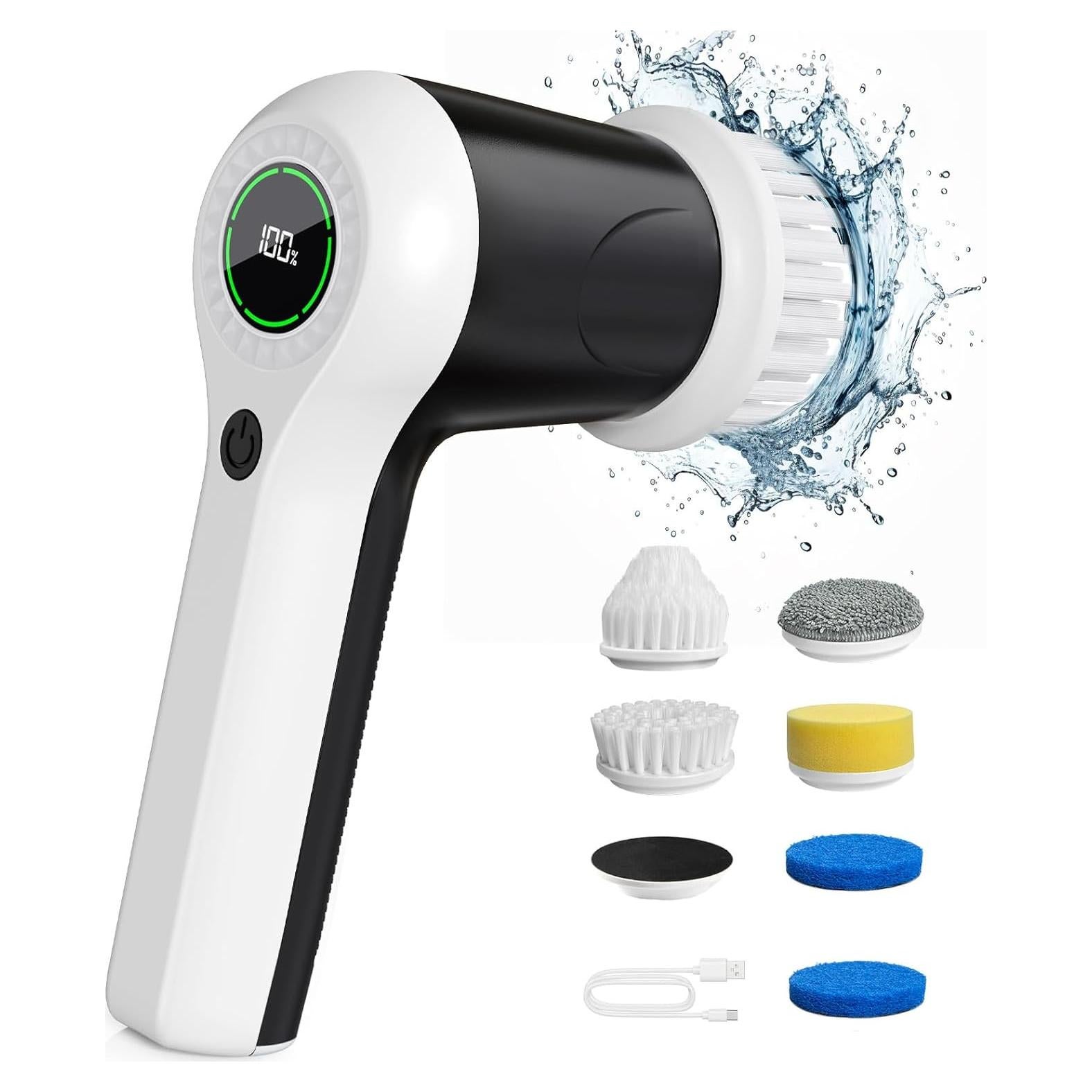 Limpiador Eléctrico de Giro PUFTEM con 6 Cabezas Reemplazables