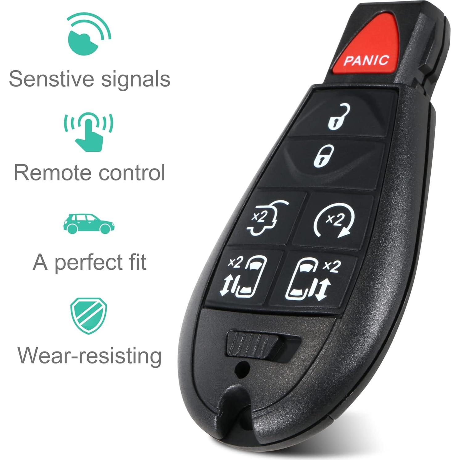 Llavero inteligente VOFONO para Chrysler y Dodge 2008-2020