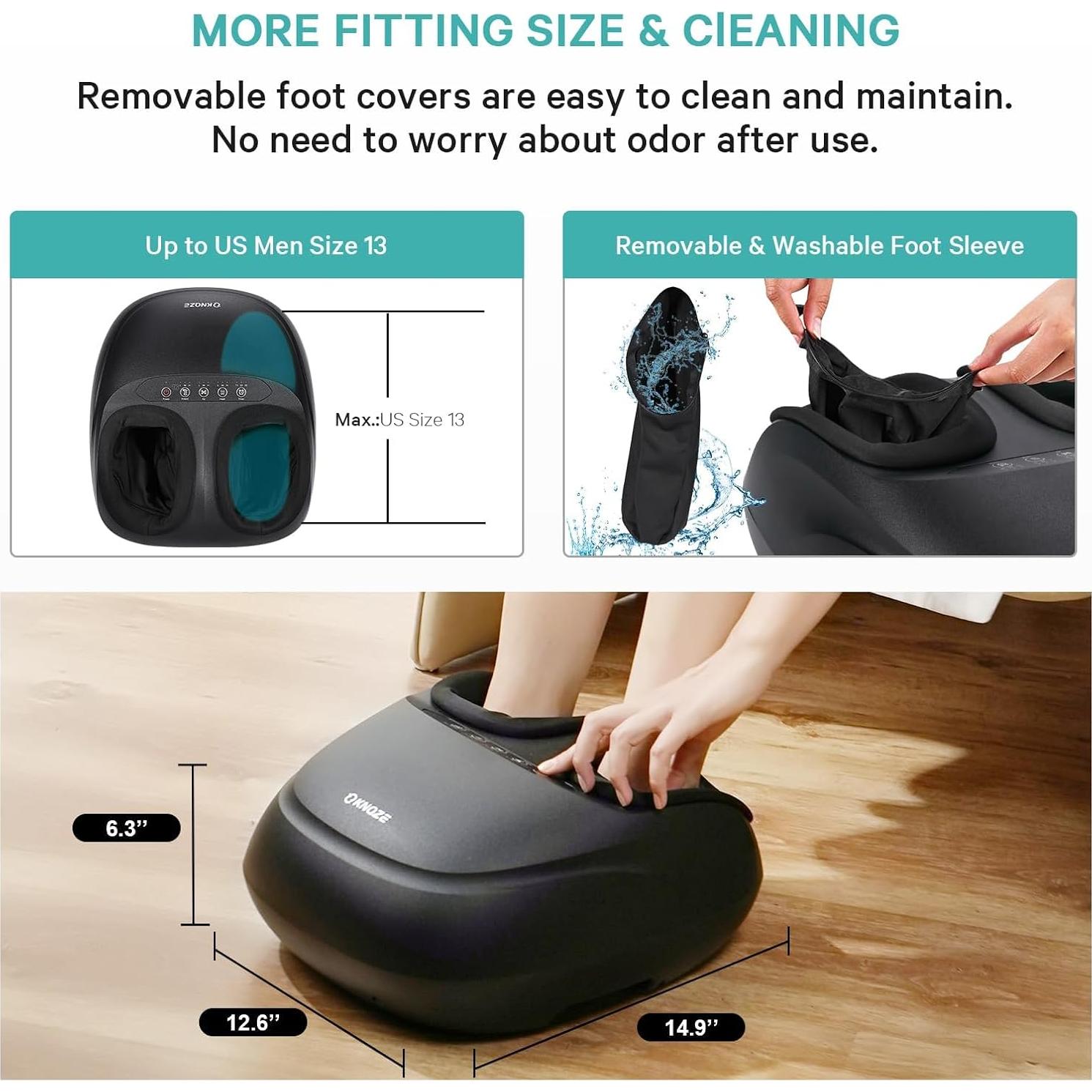 Masajeador de Pies KNQZE KF7 con Calor y Control Remoto