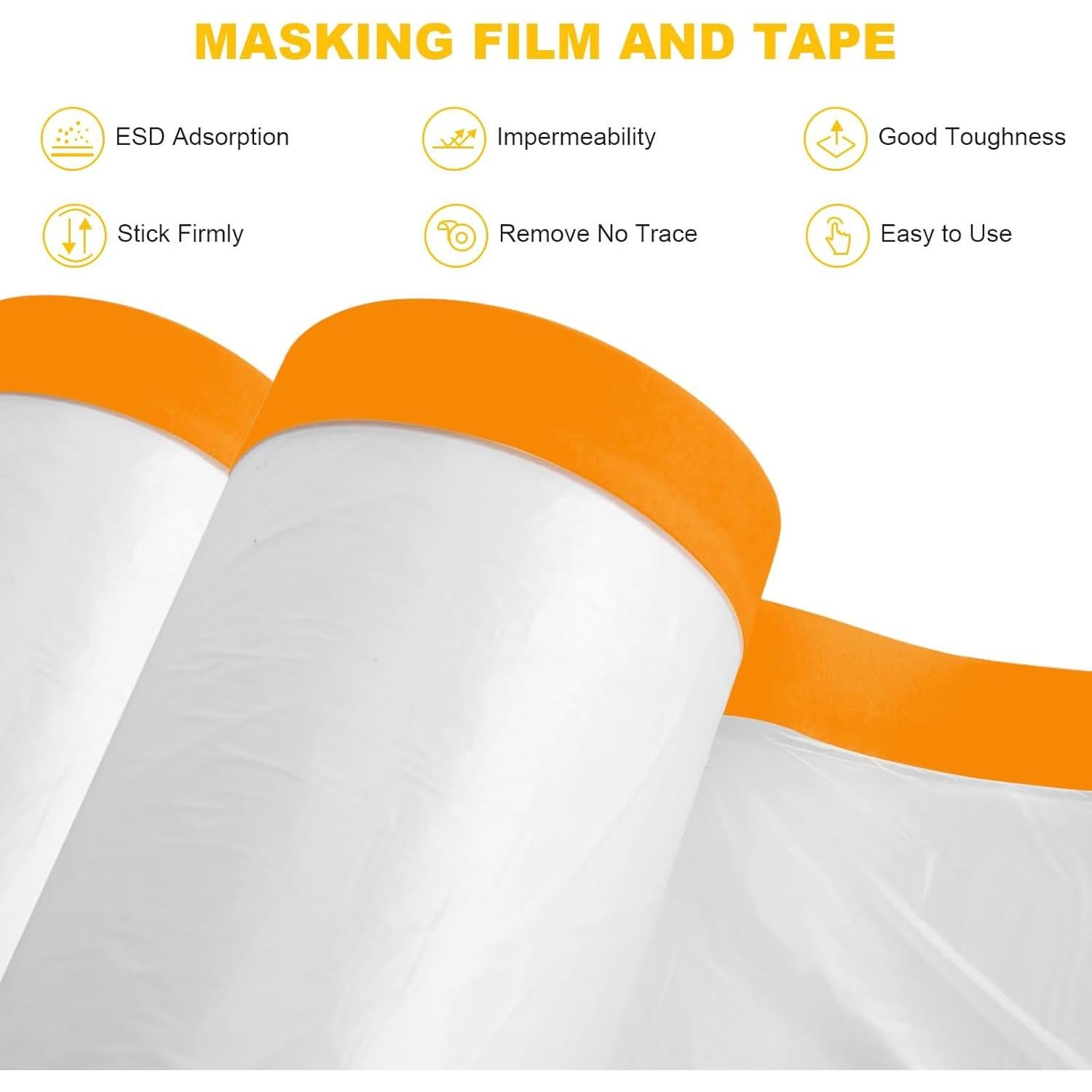 Película de Enmascarar con Cinta 55 cm x 20 m Sunll