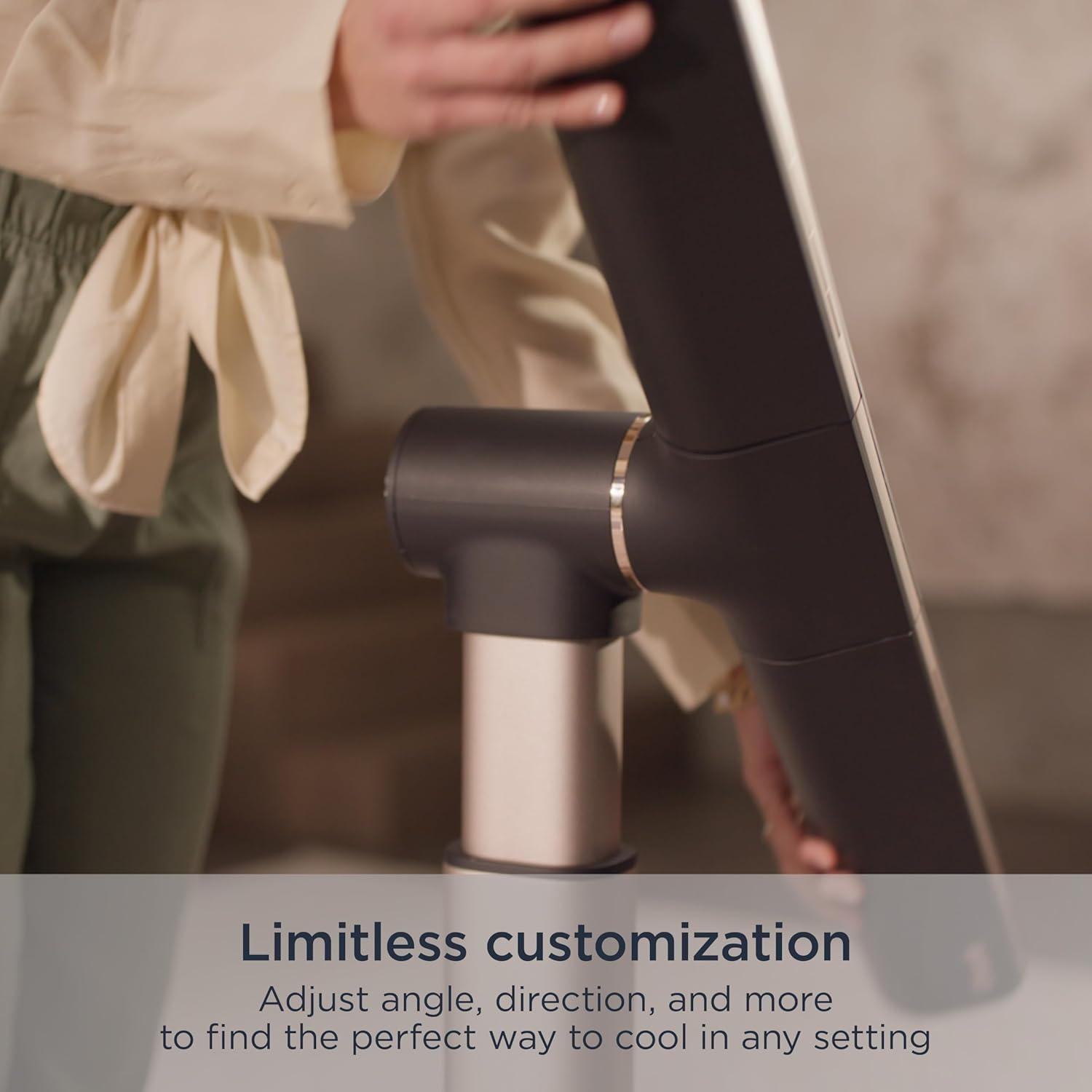 Shark TurboBlade Fan—Ultra-customizable bladeless tower fan, pivots, twists, oscillates 180°, circulates and propels air up to 80 ft., 10 noise levels + 10 speeds, easy to clean, charcoal, TF202S