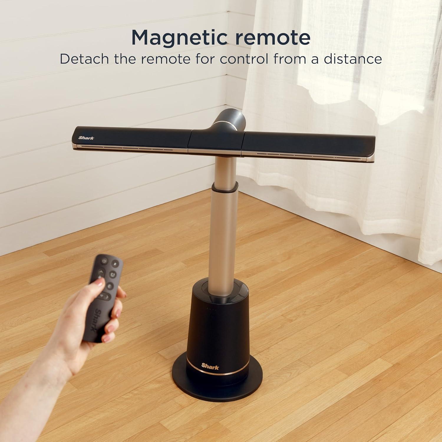 Shark TurboBlade Fan—Ultra-customizable bladeless tower fan, pivots, twists, oscillates 180°, circulates and propels air up to 80 ft., 10 noise levels + 10 speeds, easy to clean, charcoal, TF202S