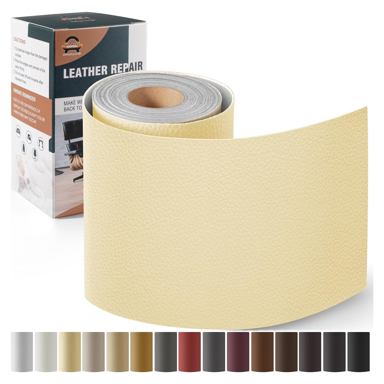 Kit de Reparación de Cuero OAZ 10cm x 160cm Autoadhesivo Beige