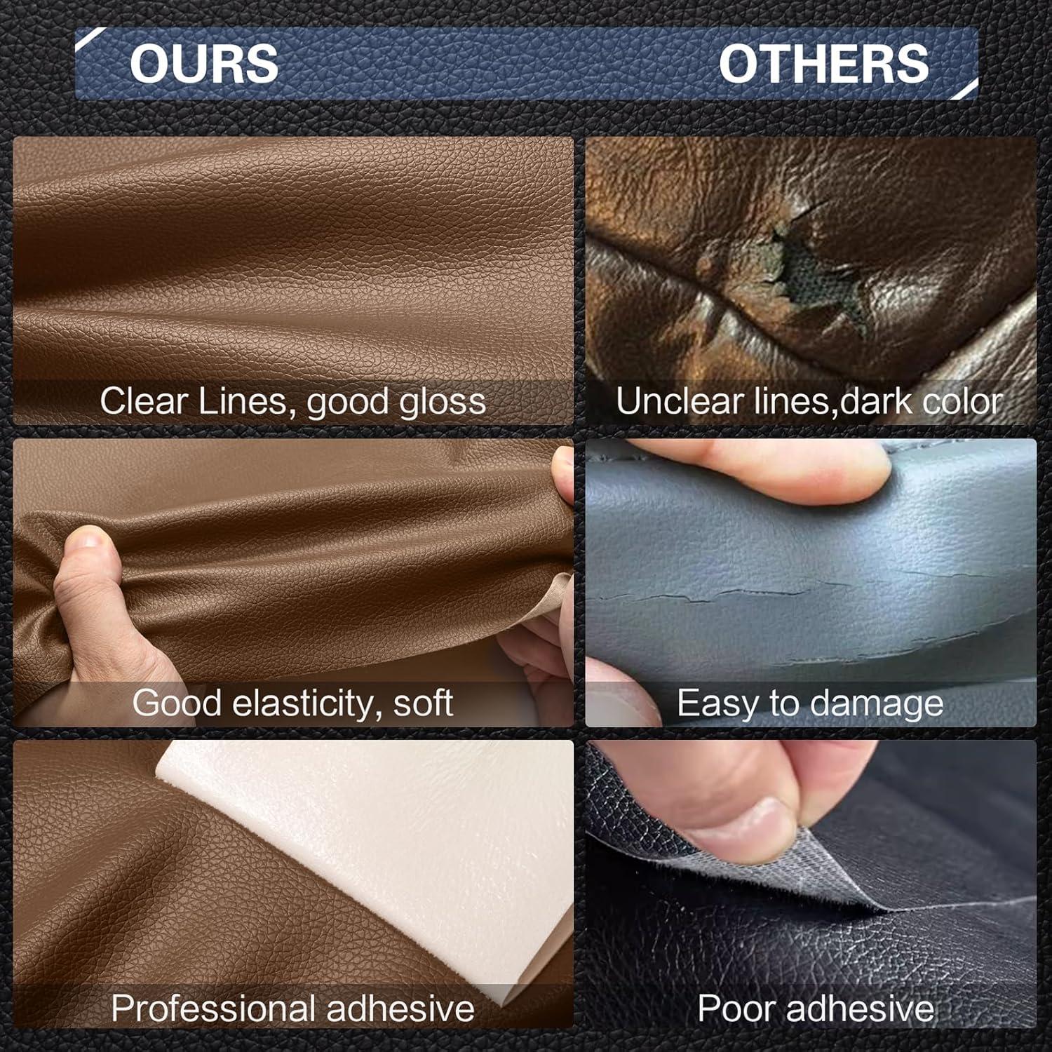 Kit de Reparación de Cuero OAZ 10cm x 160cm Autoadhesivo Beige