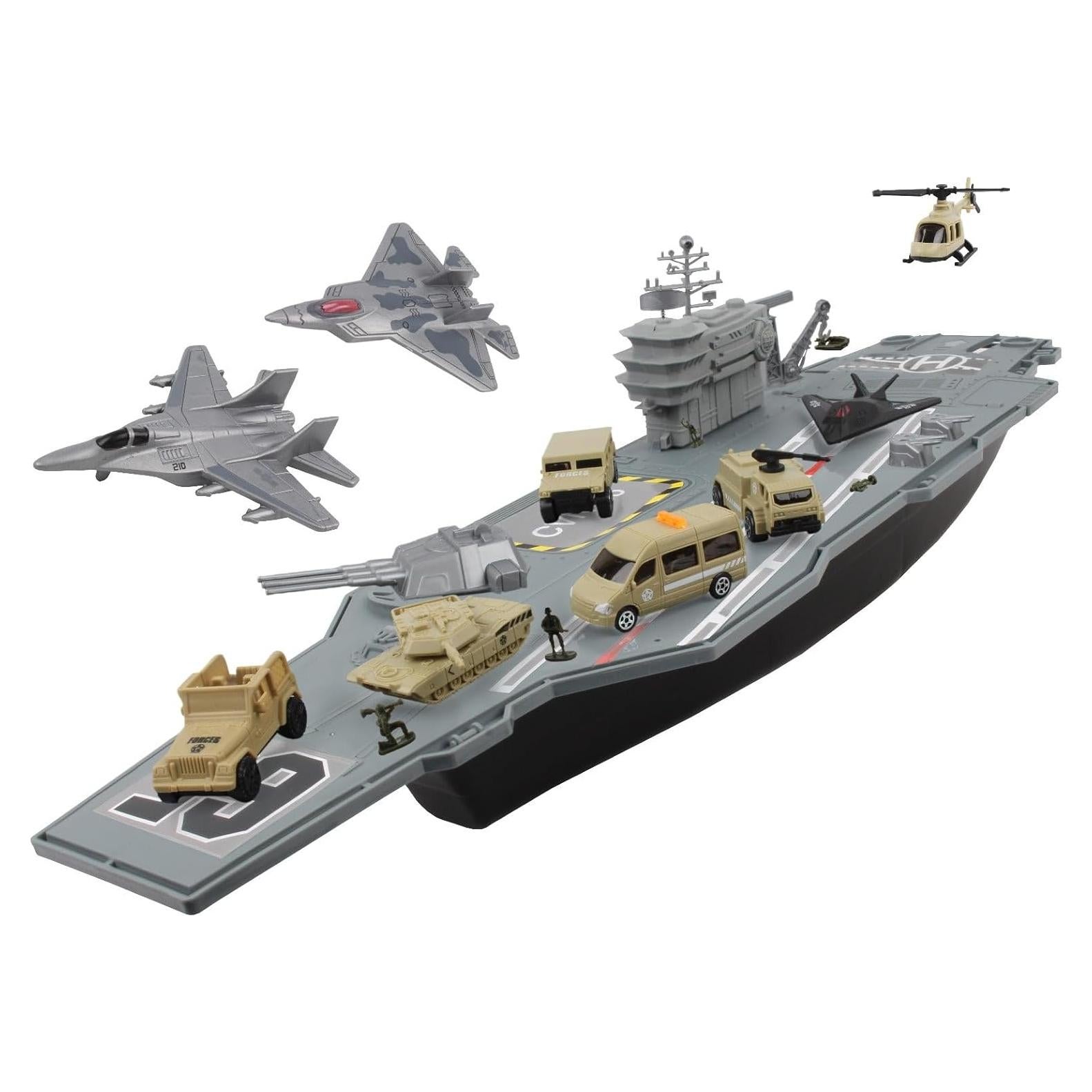 Portaaviones Daron BP96243 83.8 cm con 3 Aviones y 19 Piezas