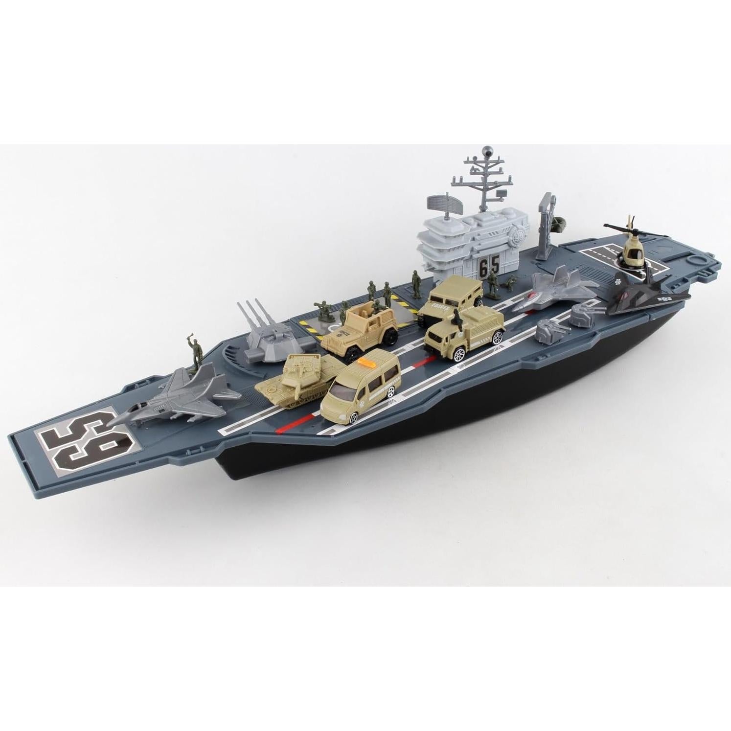 Portaaviones Daron BP96243 83.8 cm con 3 Aviones y 19 Piezas