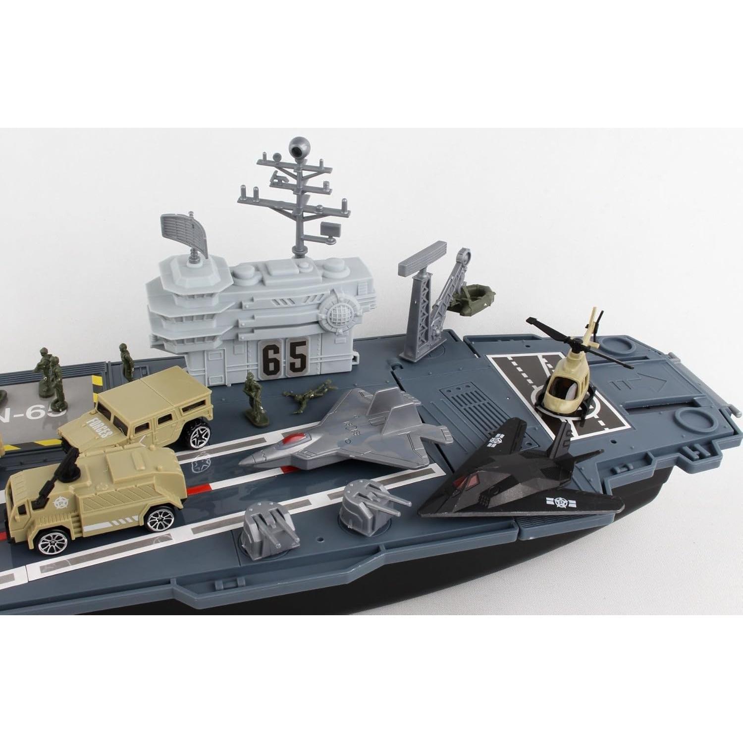 Portaaviones Daron BP96243 83.8 cm con 3 Aviones y 19 Piezas