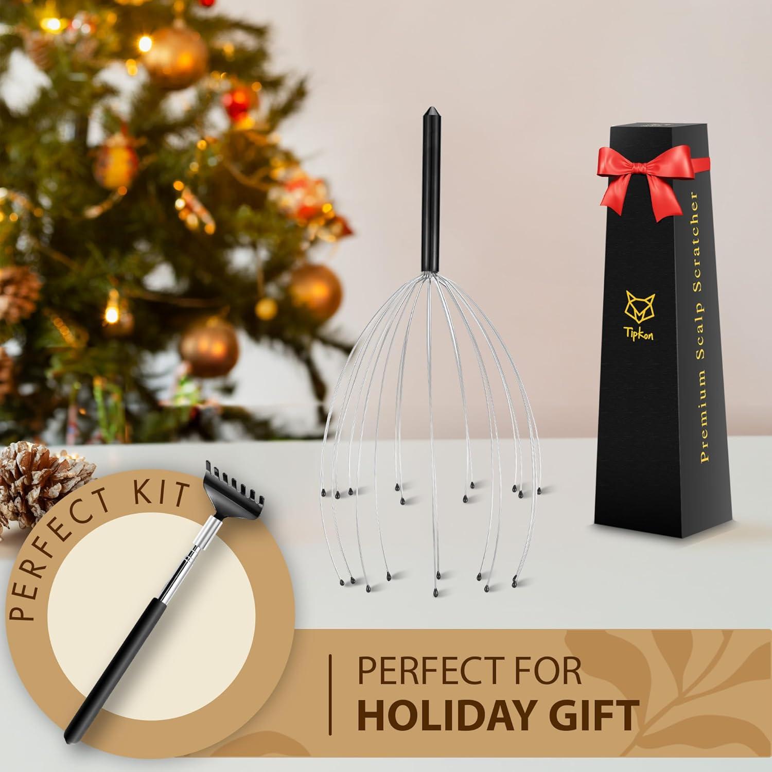 Masajeador de Cabeza TIPKON 20 Dedos Negro 2 Paquete