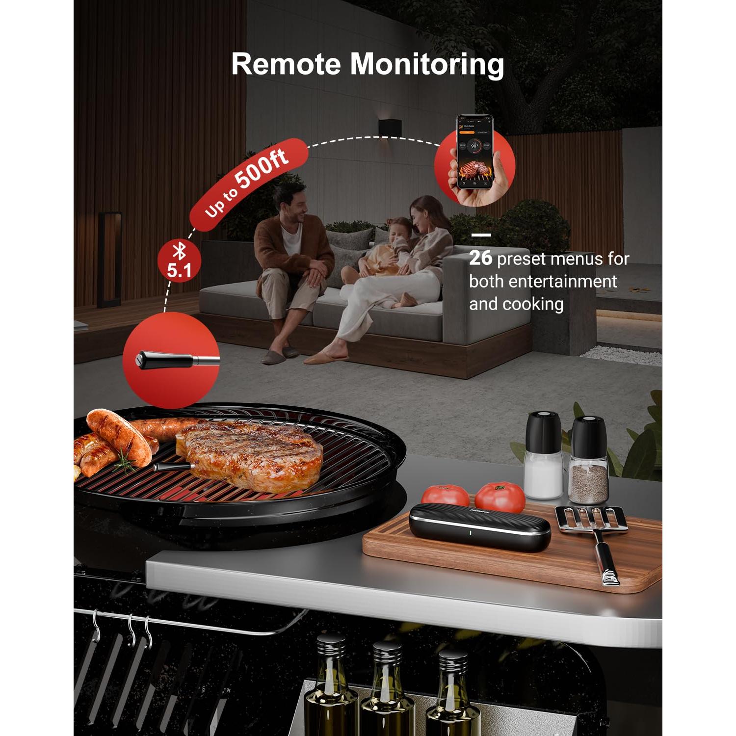 Termómetro de Carne Inalámbrico Bluetooth Fitflavor FNT11-2