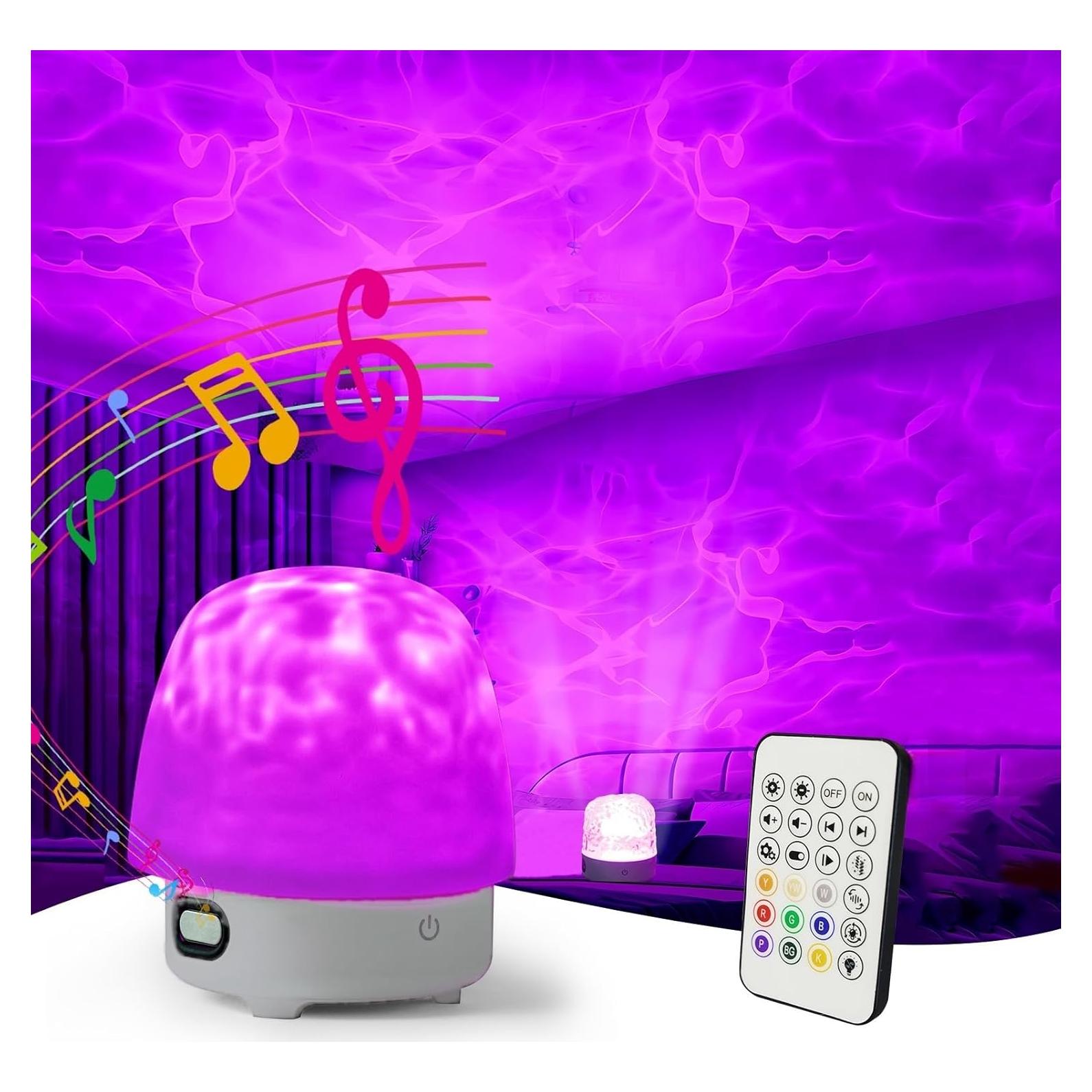 Lámpara Proyector de Luz de Olas Luminorthe Cube Bluetooth