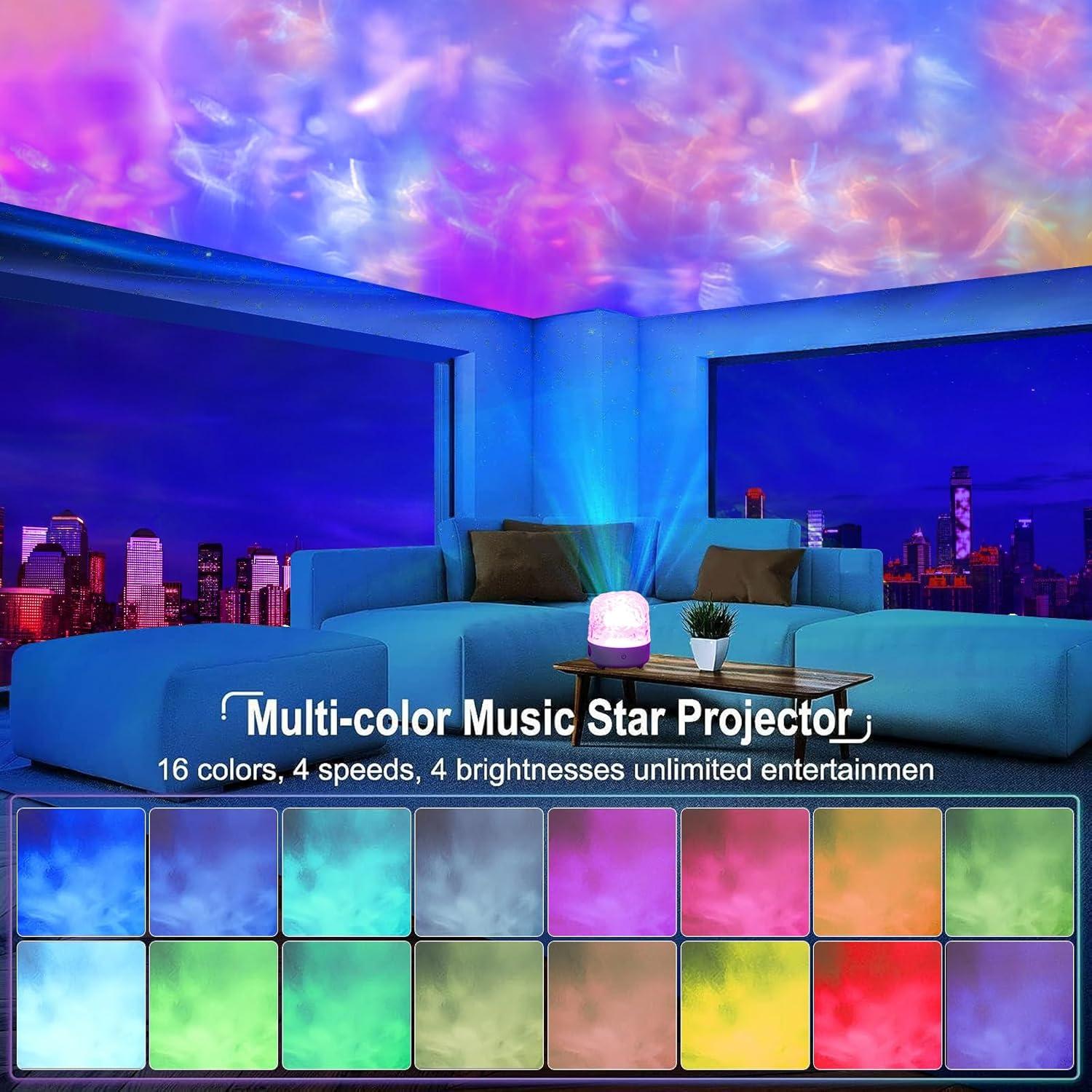 Lámpara Proyector de Luz de Olas Luminorthe Cube Bluetooth