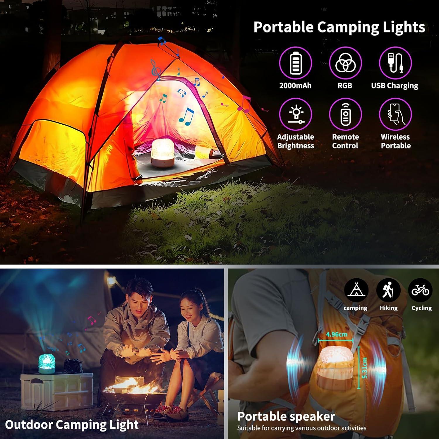 Lámpara Proyector de Luz de Olas Luminorthe Cube Bluetooth