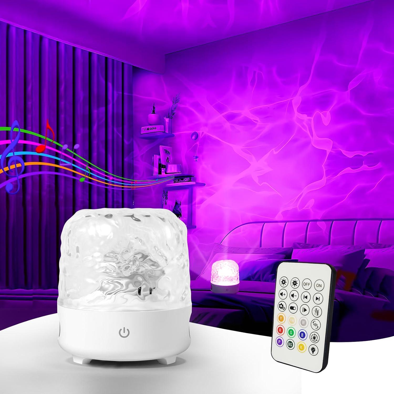Lámpara Proyector de Luz de Olas Luminorthe Cube Bluetooth