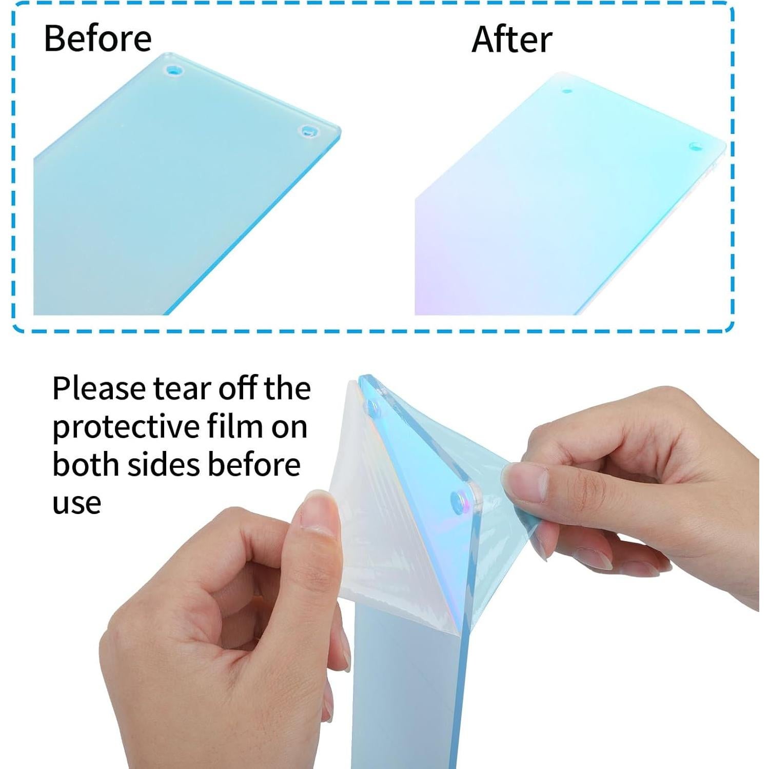 Soporte de Exhibición Acrílico RICIPUSO 3 Niveles Iridiscente 23 cm