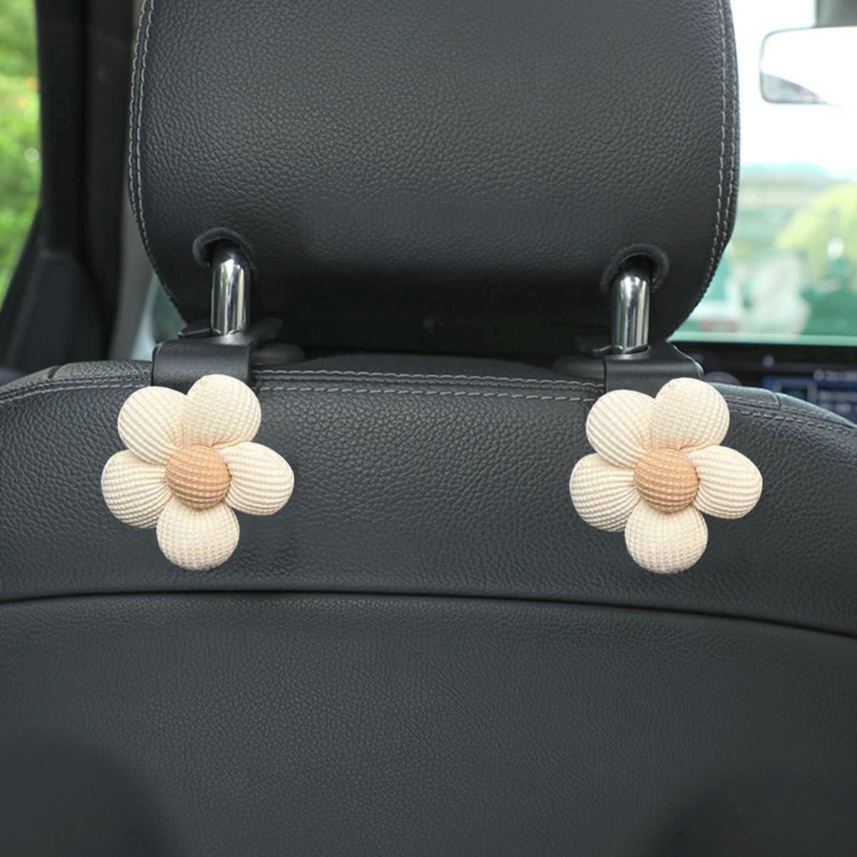 Ganchos para Reposacabezas de Coche KHGUZ - 4 Piezas Beige/Negro
