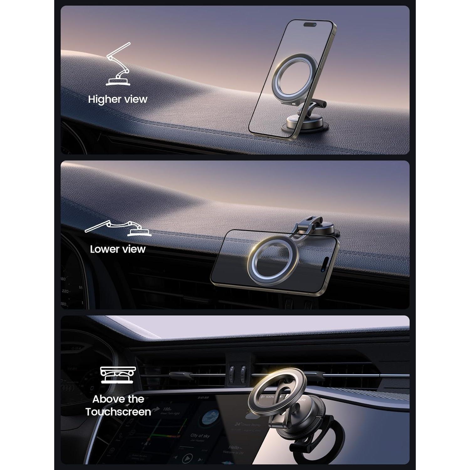 Soporte para Coche Lamicall MagSafe Todo Metal Ajustable