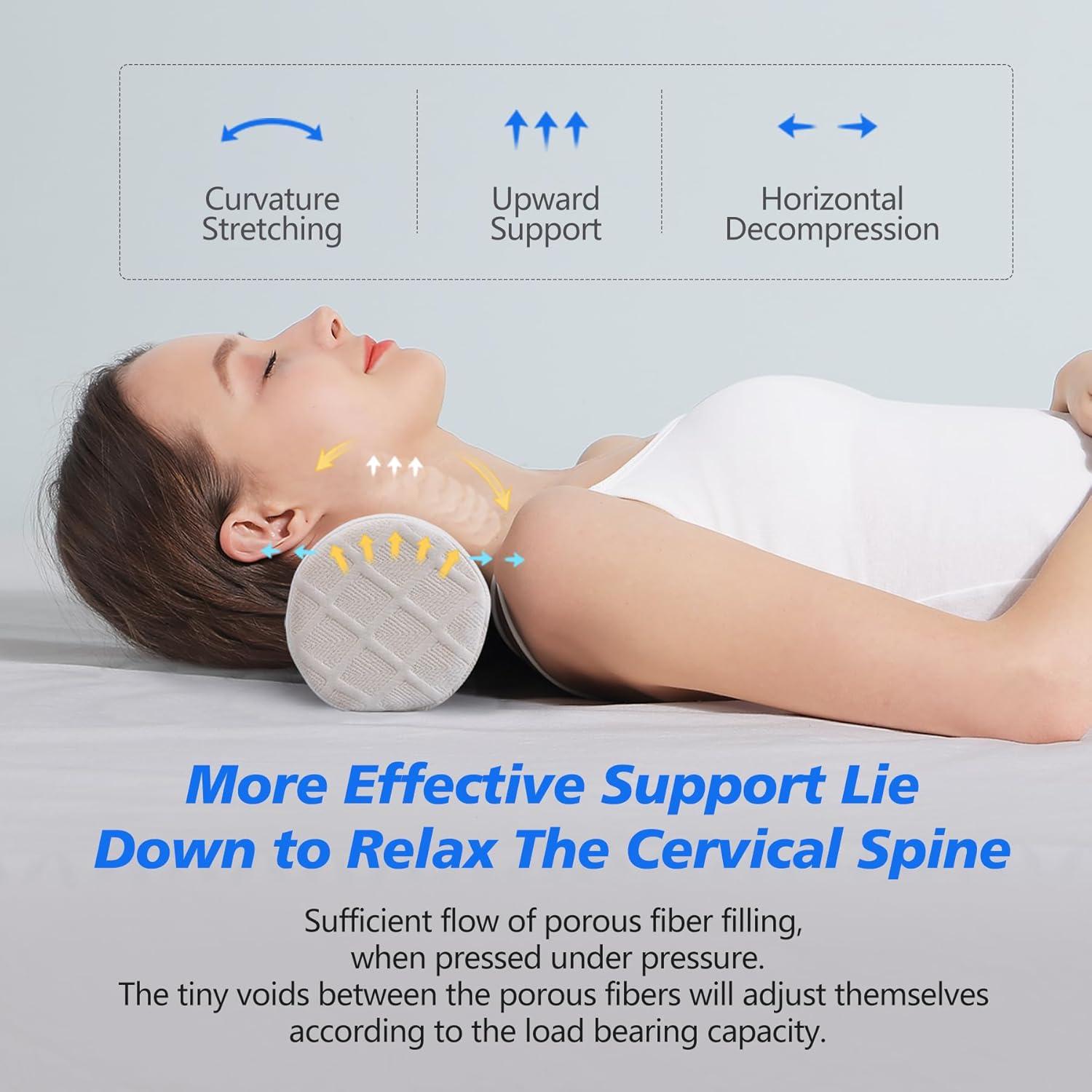 Almohada Cilíndrica Cozyhealth de Espuma Viscoelástica 45x9.9cm