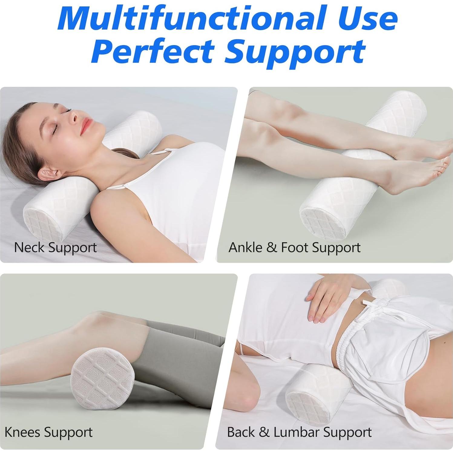 Almohada Cilíndrica Cozyhealth de Espuma Viscoelástica 45x9.9cm