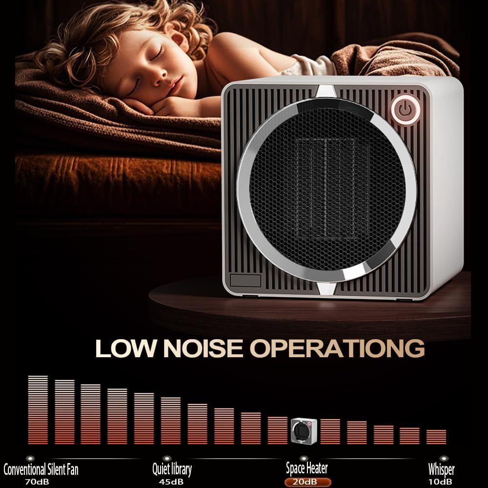 Calentador Eléctrico Mini SOPOKE 800W PTC Portátil Negro