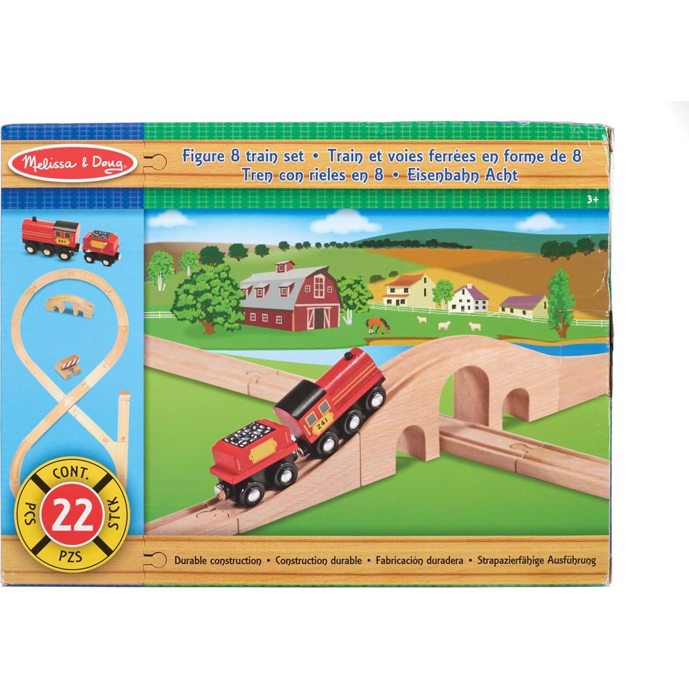 Juego de Tren de Madera Melissa & Doug 22 Piezas