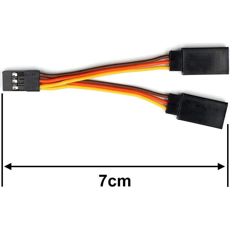 5 Cables Y Servo Futaba 10cm Macho a Hembra para RC