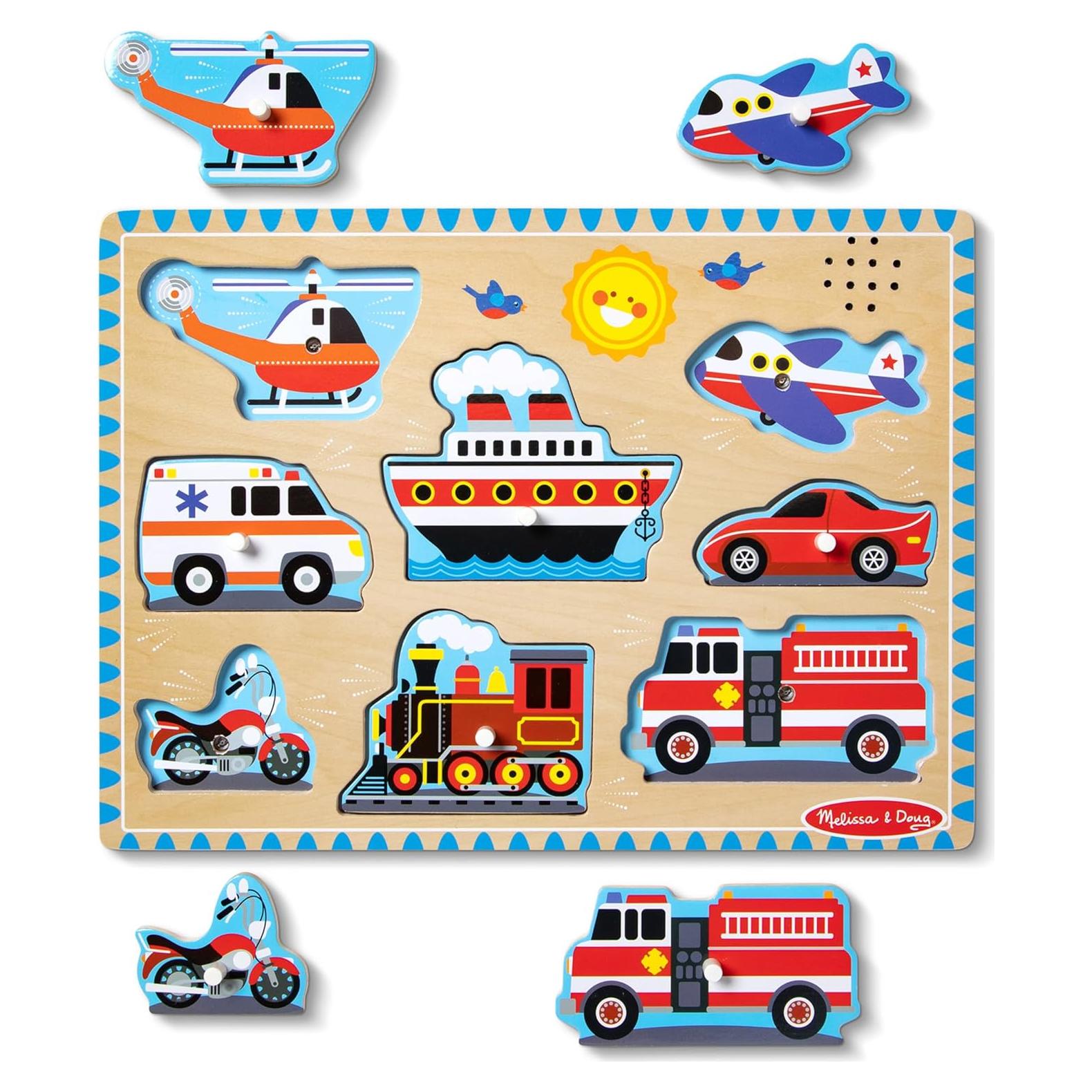 Rompecabezas de Sonido Vehículos Melissa & Doug 8 Piezas