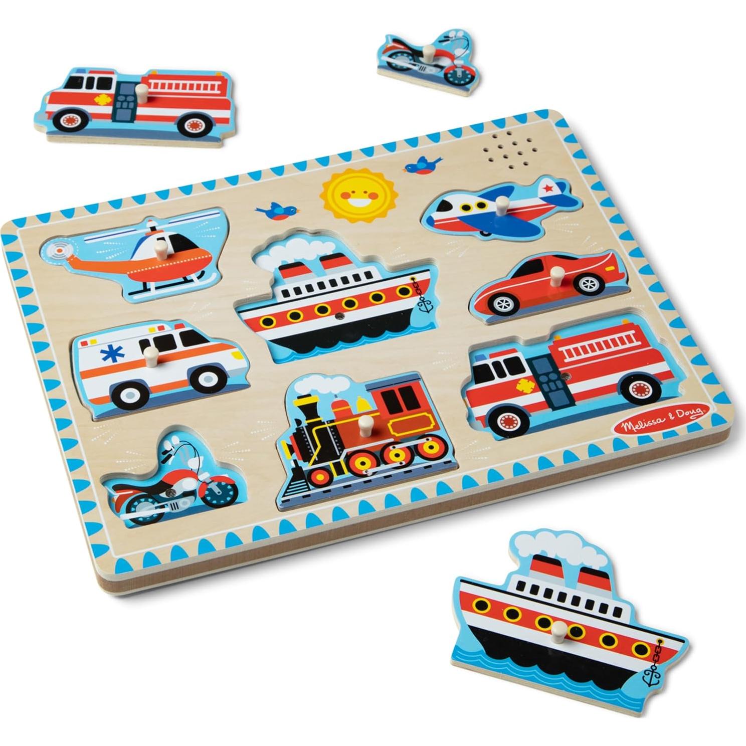 Rompecabezas de Sonido Vehículos Melissa & Doug 8 Piezas