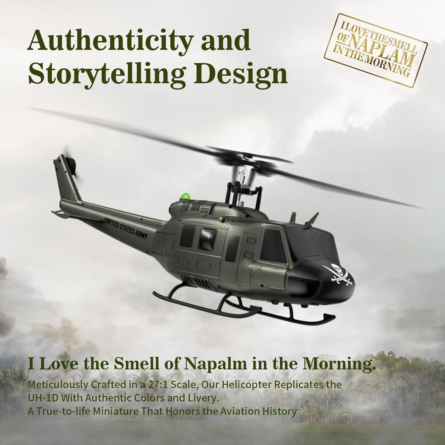 Carmanon UH-1 Helicóptero RC 1/27 con Auto-Flotación