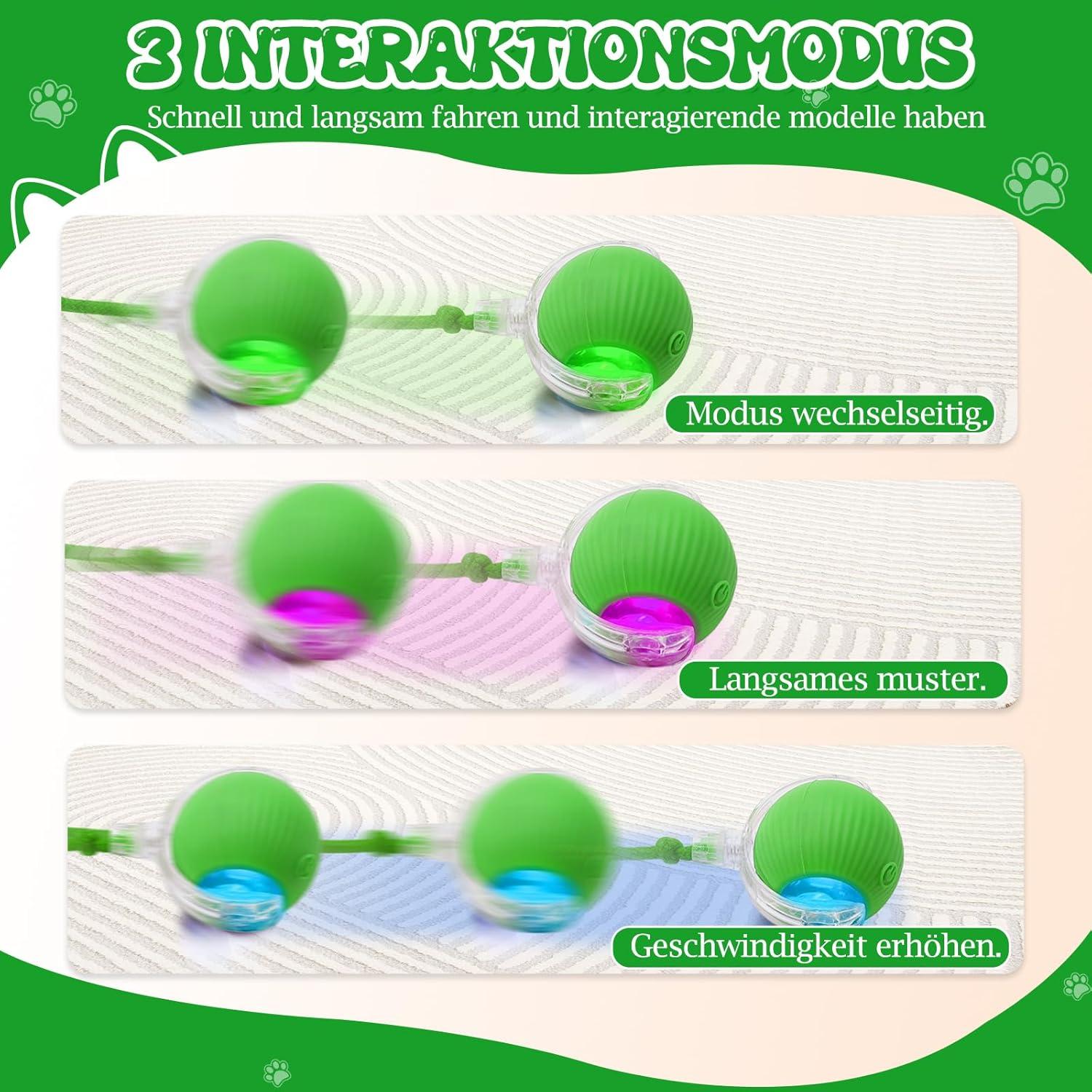 Pelota Interactiva para Gatos y Perros Tyware - Verde