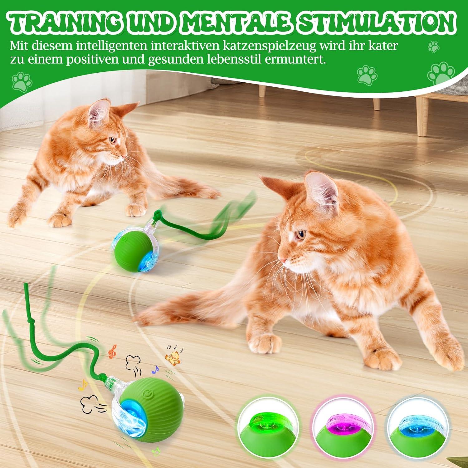 Pelota Interactiva para Gatos y Perros Tyware - Verde