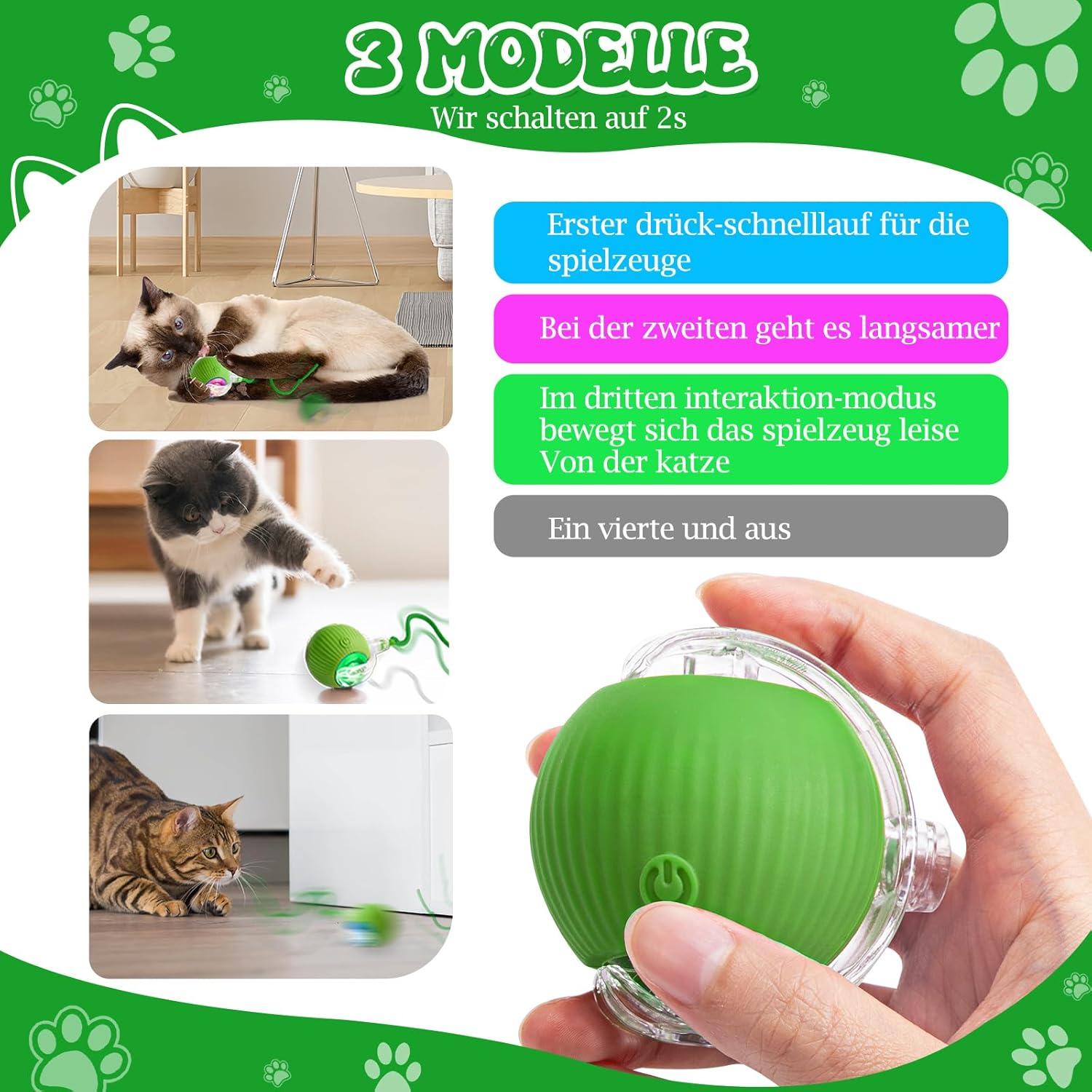 Pelota Interactiva para Gatos y Perros Tyware - Verde