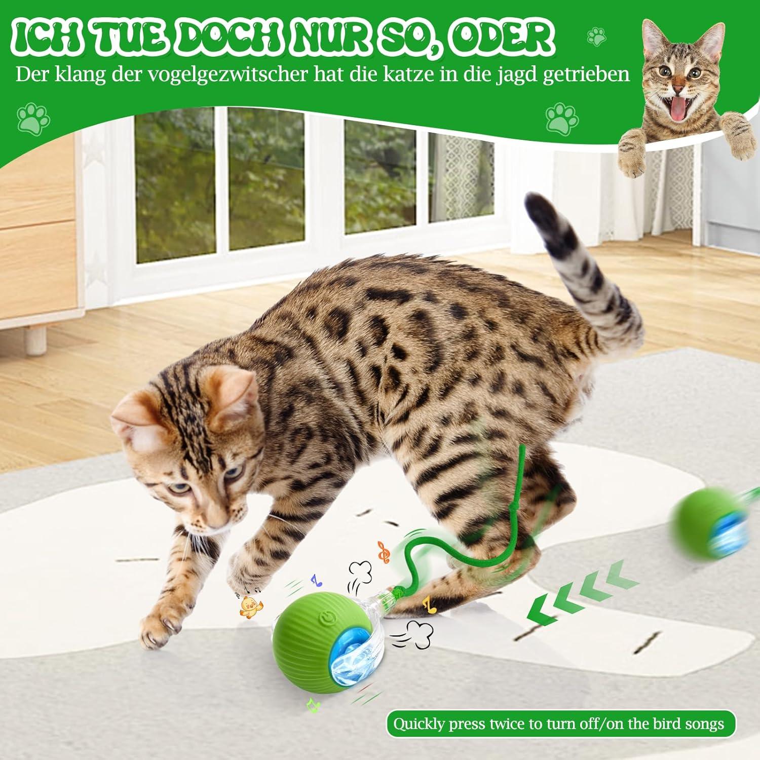 Pelota Interactiva para Gatos y Perros Tyware - Verde
