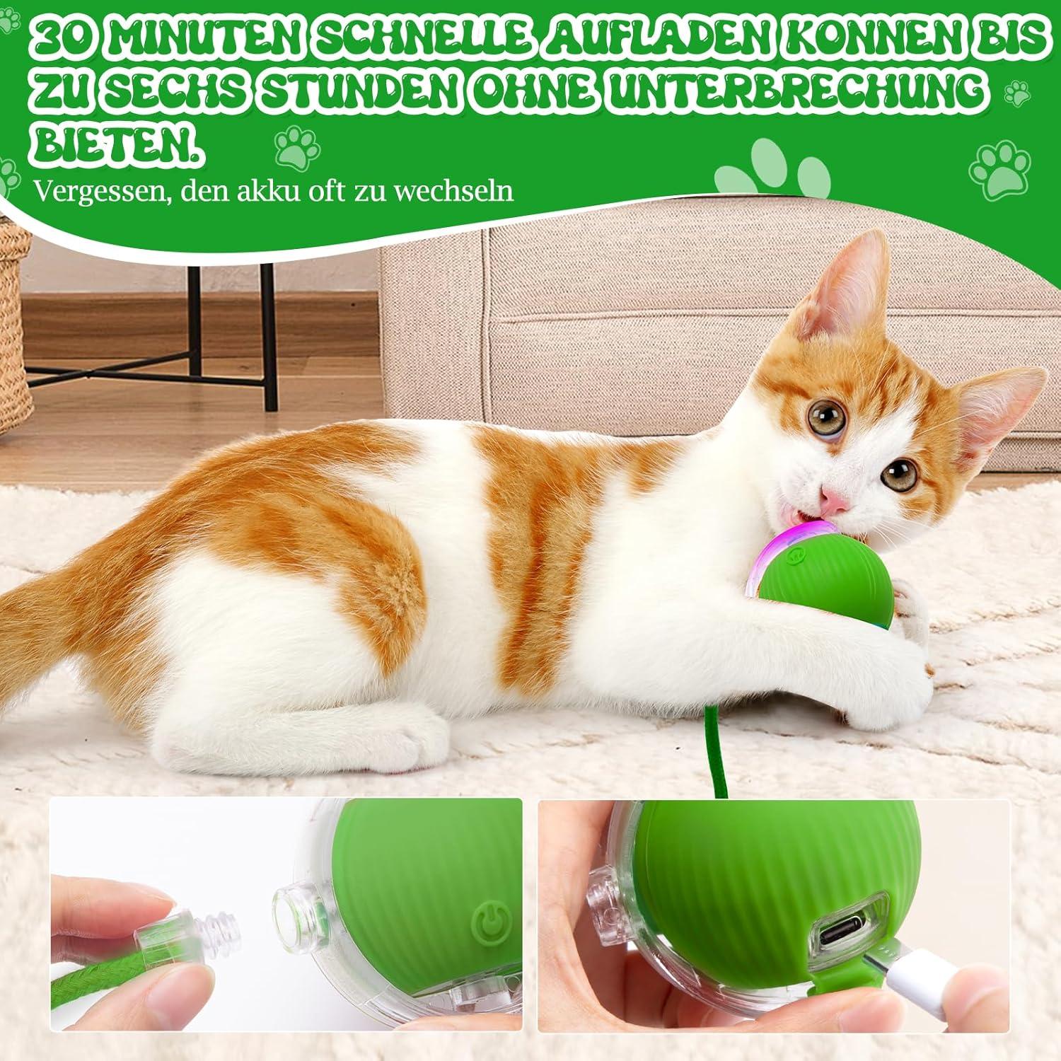 Pelota Interactiva para Gatos y Perros Tyware - Verde