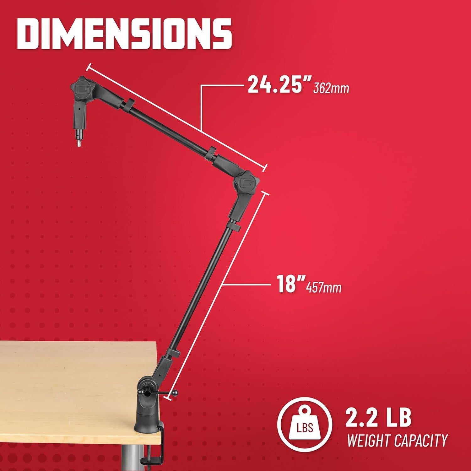 Soporte de Micrófono Gator Frameworks GFWMICBCBM0500 Negro