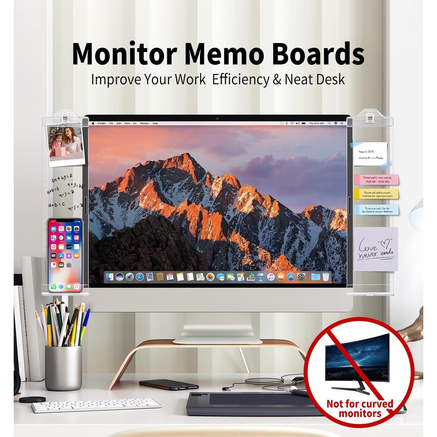 Tableros de Memoria Acrílicos Pindda 2PCS para Escritorio