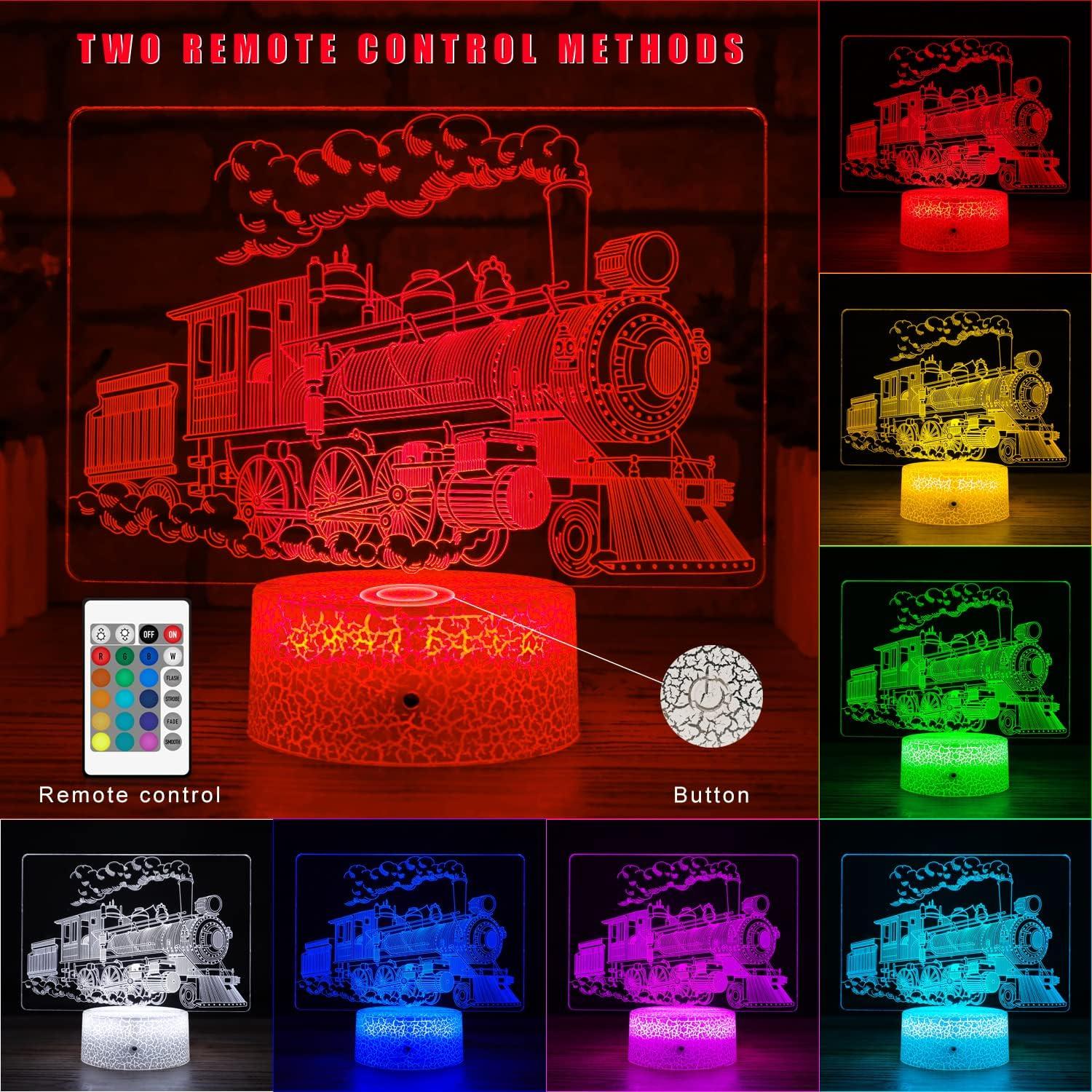 Luz Nocturna de Tren NINE SQUARE EGOU 7 Colores Regulable
