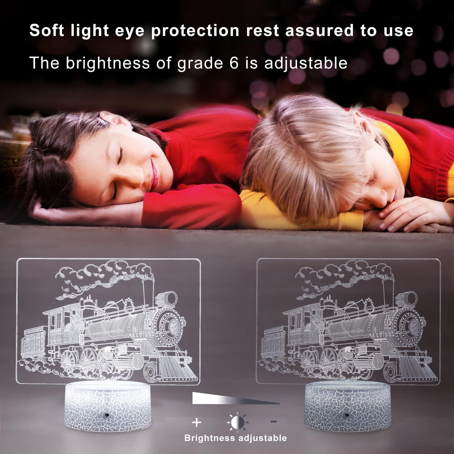 Luz Nocturna de Tren NINE SQUARE EGOU 7 Colores Regulable