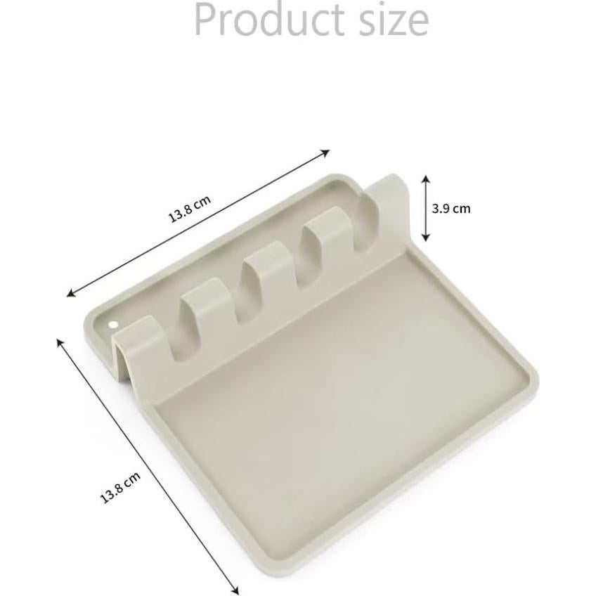 Reposaplatos de Silicona Pudaxiaaa Resistente al Calor Negro