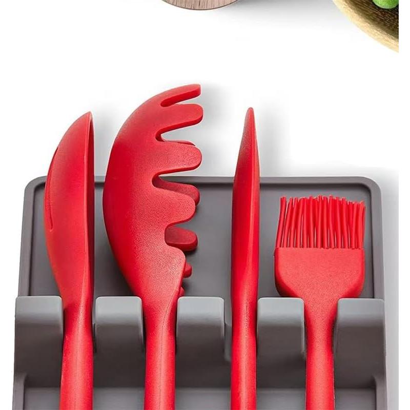 Reposaplatos de Silicona Pudaxiaaa Resistente al Calor Negro