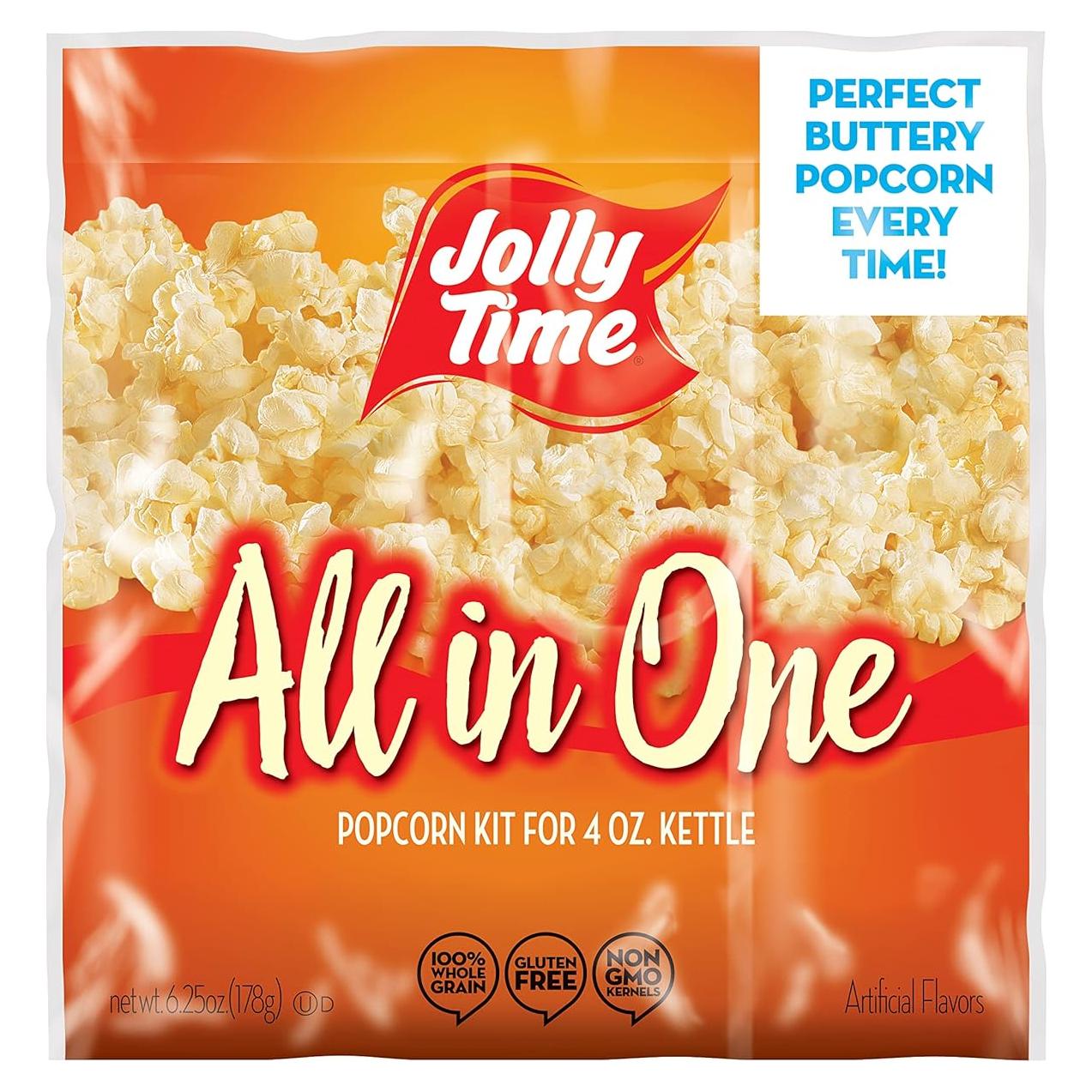 Kit de Palomitas JOLLY TIME 24 Paquetes 177.4 g con Aceite y Sal