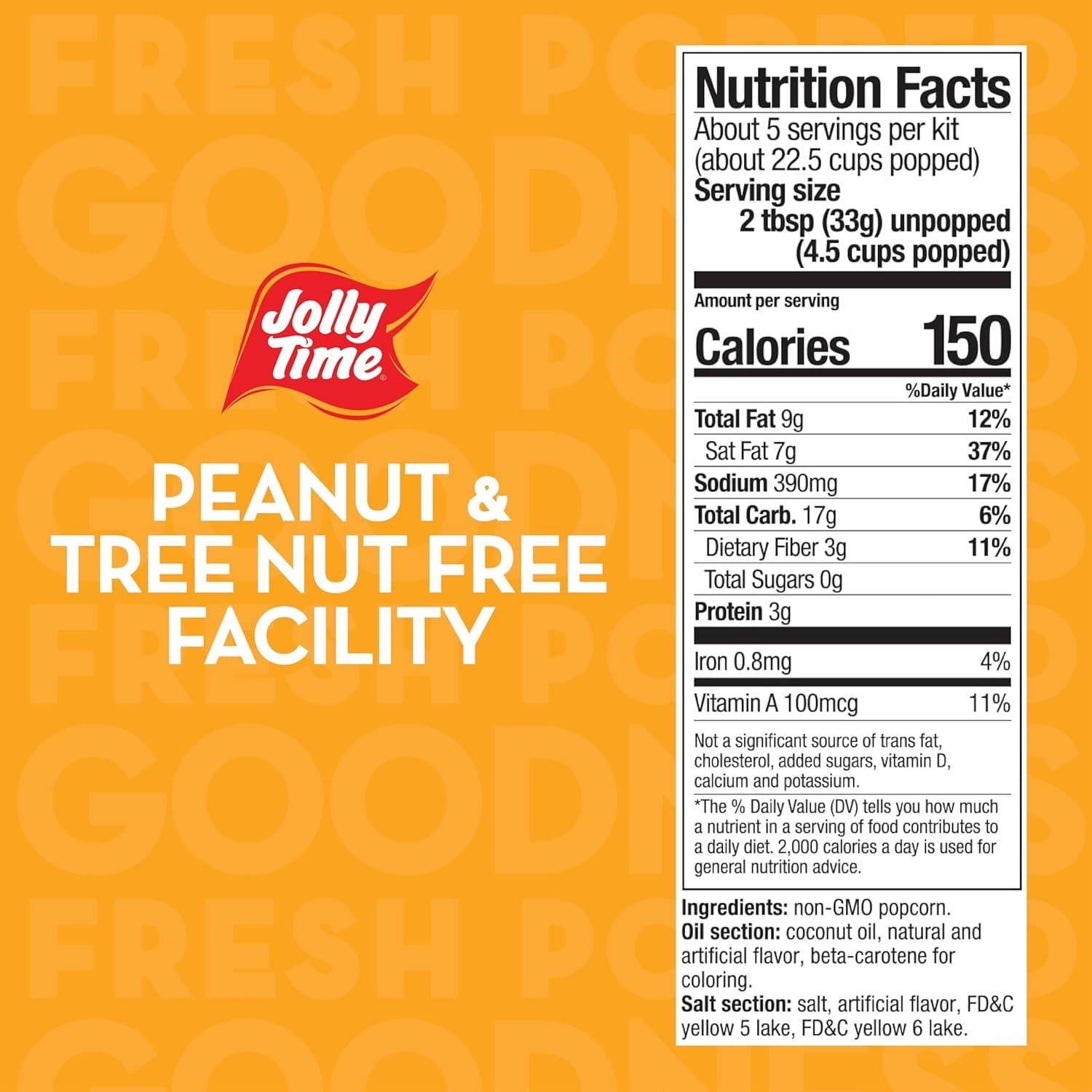 Kit de Palomitas JOLLY TIME 24 Paquetes 177.4 g con Aceite y Sal