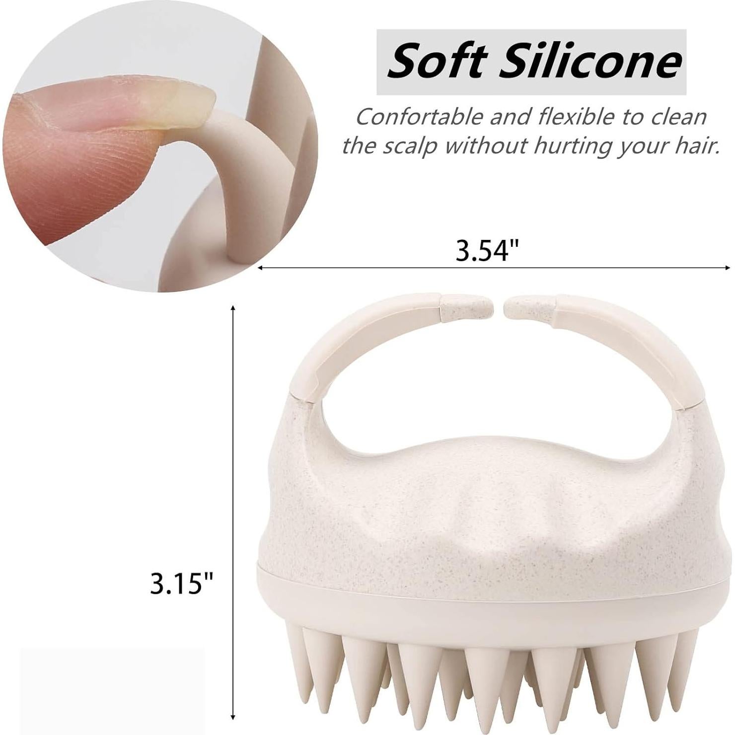 Cepillo Masajeador BTYMS para Cuero Cabelludo Beige